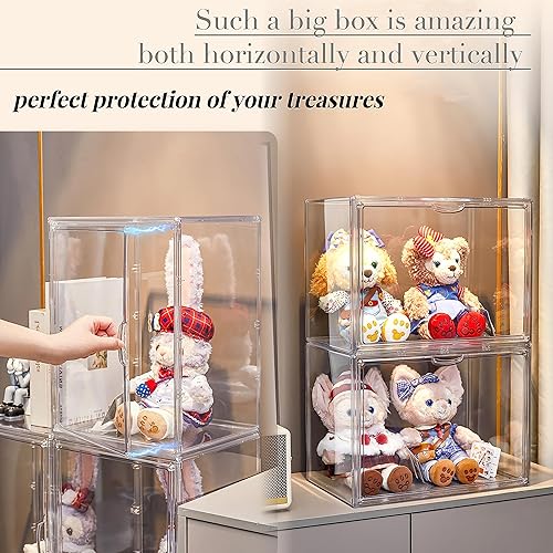 Miniatura 9 de Attelite Paquete de 6 recipientes apilables de plástico grandes para zapatos + caja de almacenamiento para botas y zapatos transparente XXXL