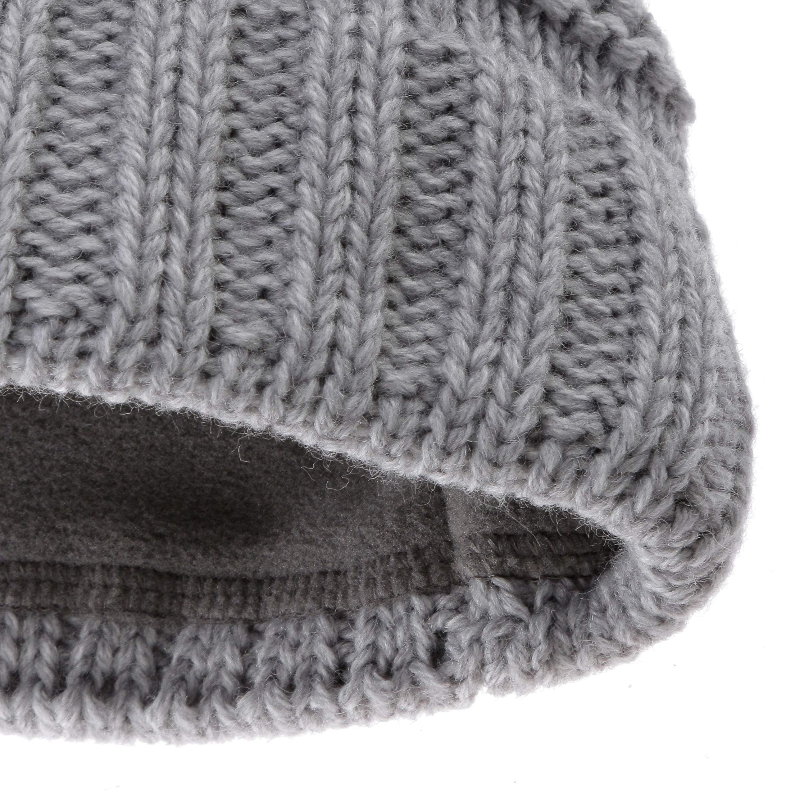 Eisglut Sophia Bonnet à pompon pour femme Gris Taille unique