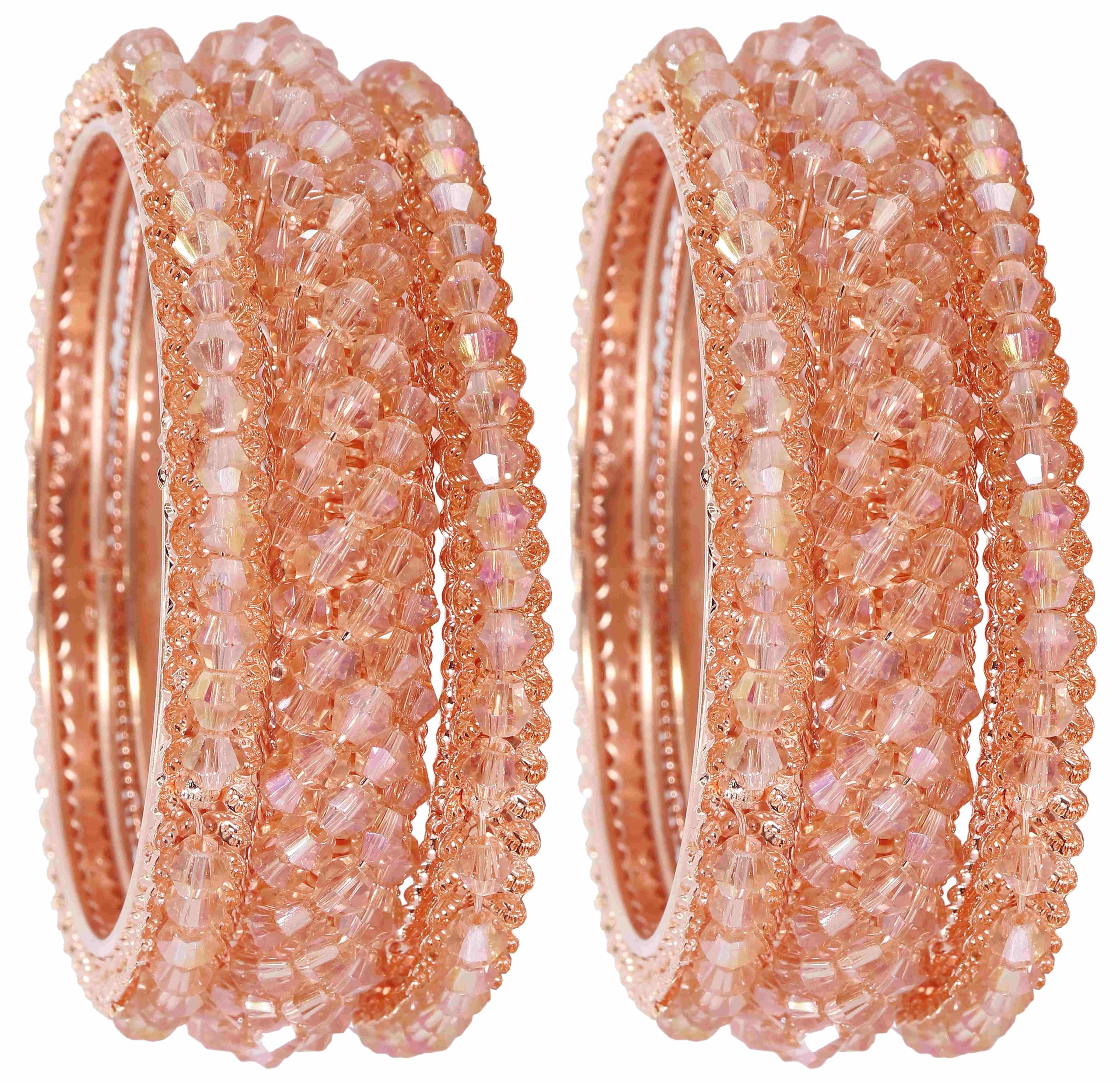ZULKA Fancy Pearls Moti Metal Bangles Set For Women and Girls | Kada Set For Women | Trendy bangles for Women Stylish | Wedding, Party, Daily use Fashion Jewellery Gold bangles (ZU_MAH66-RoseGold-2.2) (B0CZP6PD7J) Amazon Price History, Amazon Price Tracker