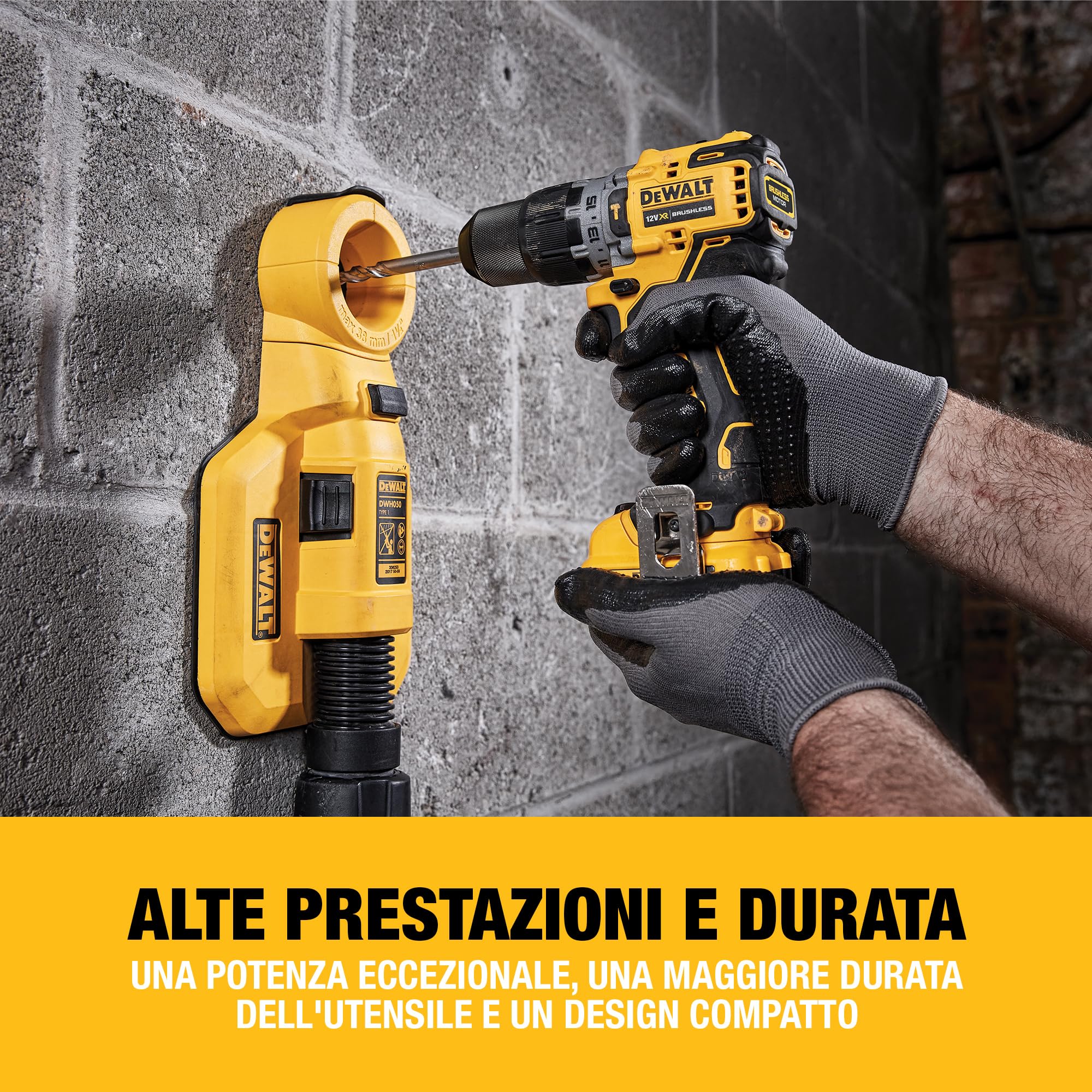 DEWALT Trapano Avvitatore Compatto 2 Velocità con percussione, DCD706D2-QW