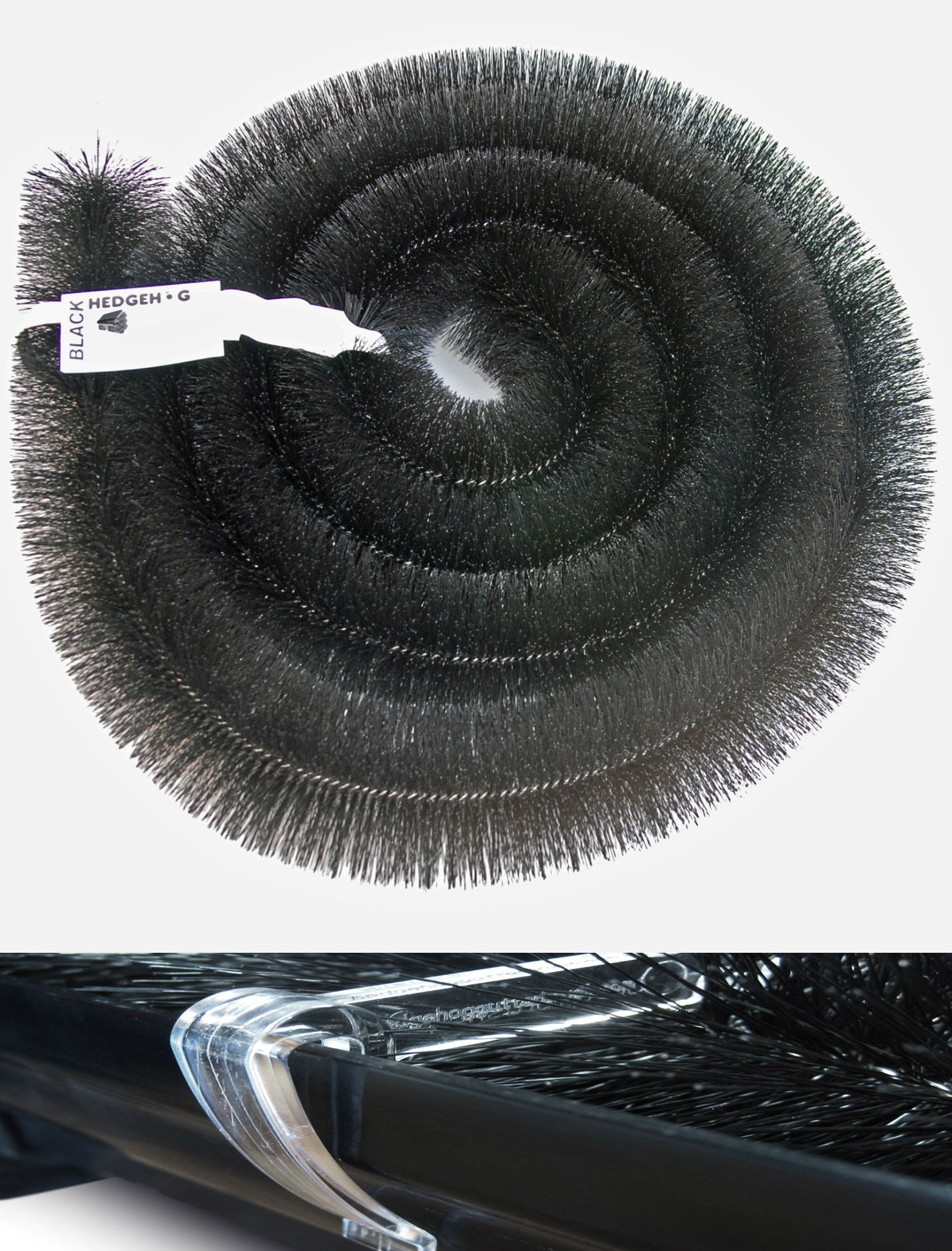 Buy 1 x 4m Length 100mm Genuine Hedgehog Gutter Brush Leaf Guard Black