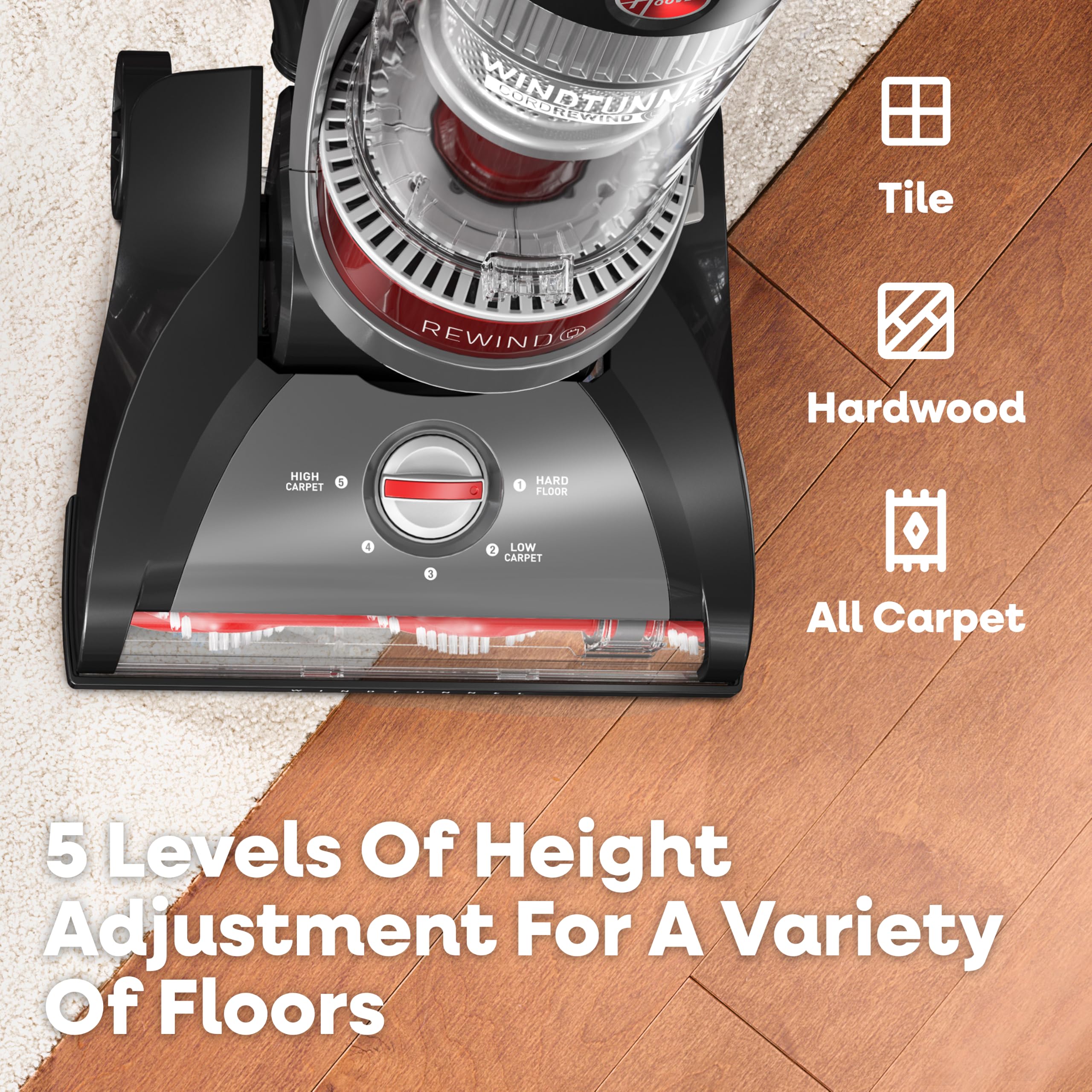 Hoover WindTunnel Cord Rewind Pro Vacuum -4 Hoover WindTunnel Cord Rewind Pro Vacuum -4