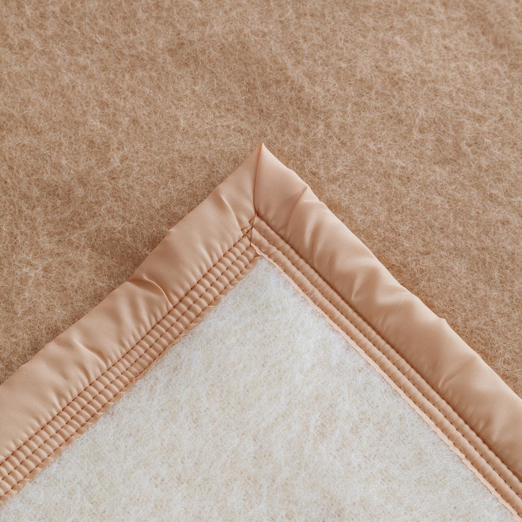 Linnea Couverture Pure Laine Vierge Woolmark 500g/m² Volta 180x240 cm Marron Sable