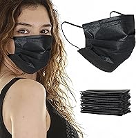 Vista 16 de akgk Mascarillas desechables de 100 unidades, máscara facial azul, máscara desechable de 3 capas con cintas elásticas para las orejas