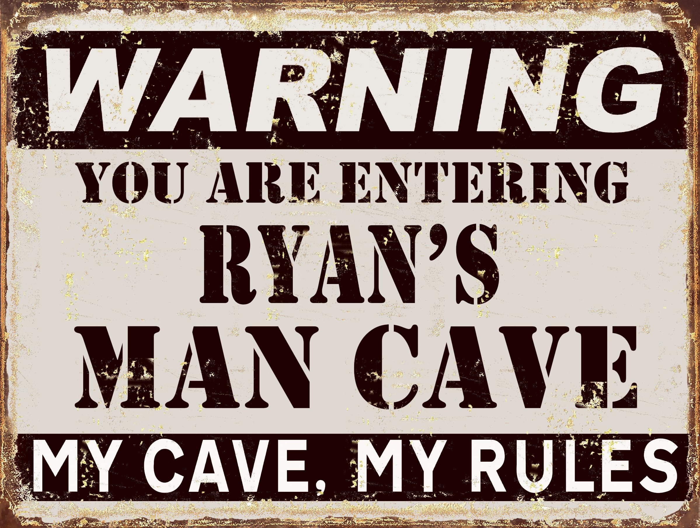 Man Cave metal retro sign (Ryan's)