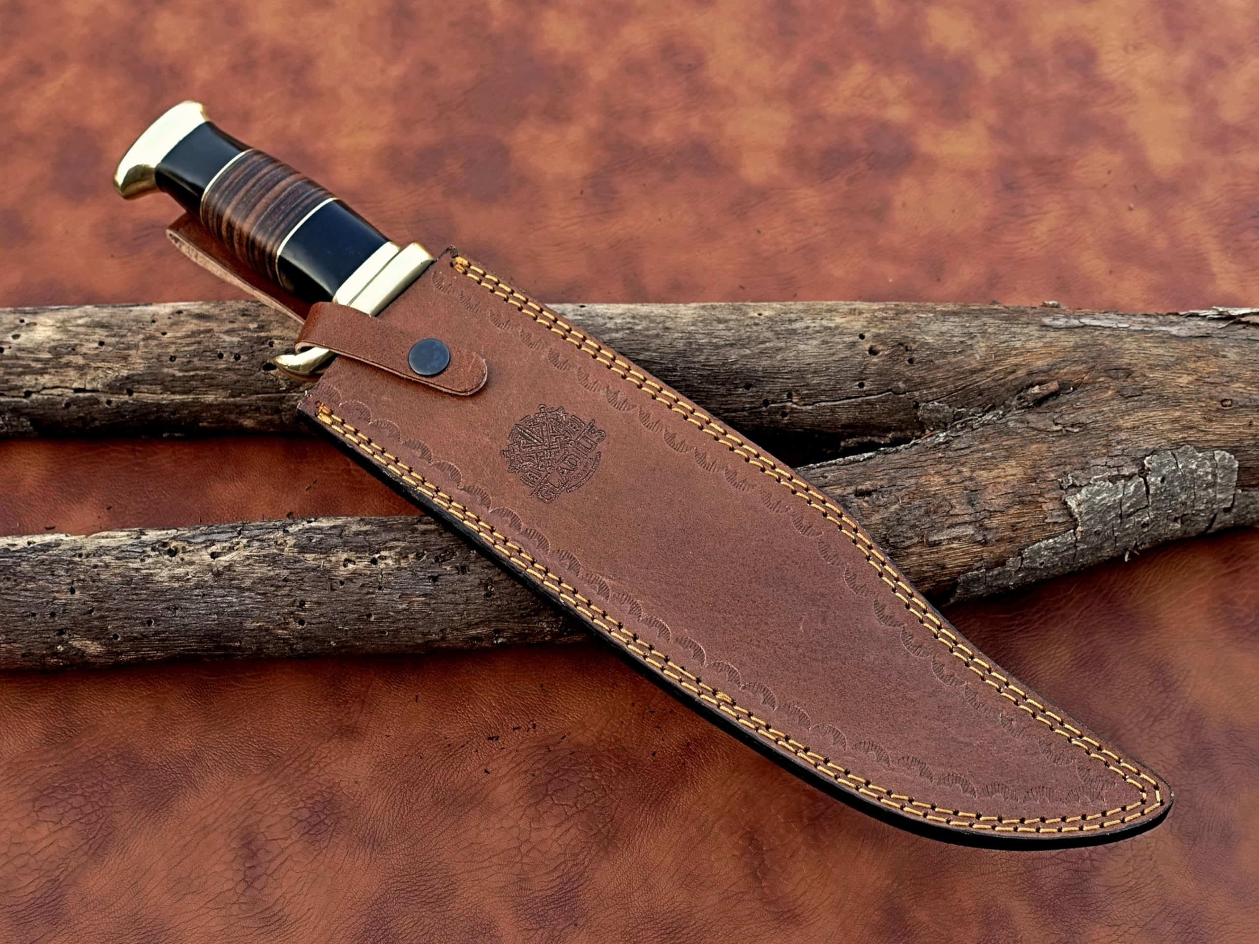 Stainless Steel Outdoor Knife With Fixed Blade, Collectible Deer Knife with Scabbard, 7