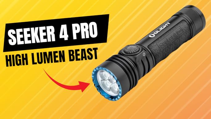 OLIGHT Seeker 4 Pro Rechargeable Flashlights, 4600 Lumens