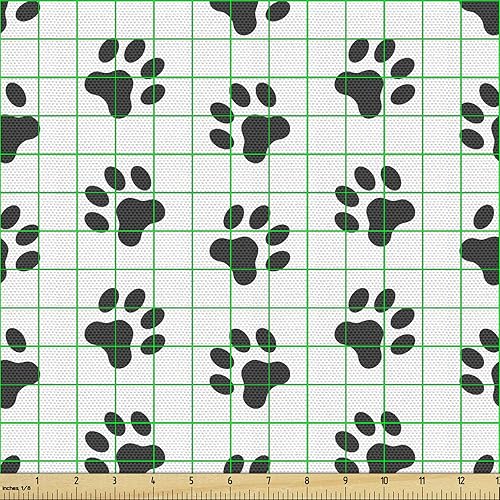 Miniatura 8 de Ambesonne Tela de moda de The Yard, ilustración de varios hombres y mujeres secado después de un lavado, tela decorativa para tapicería y detalles