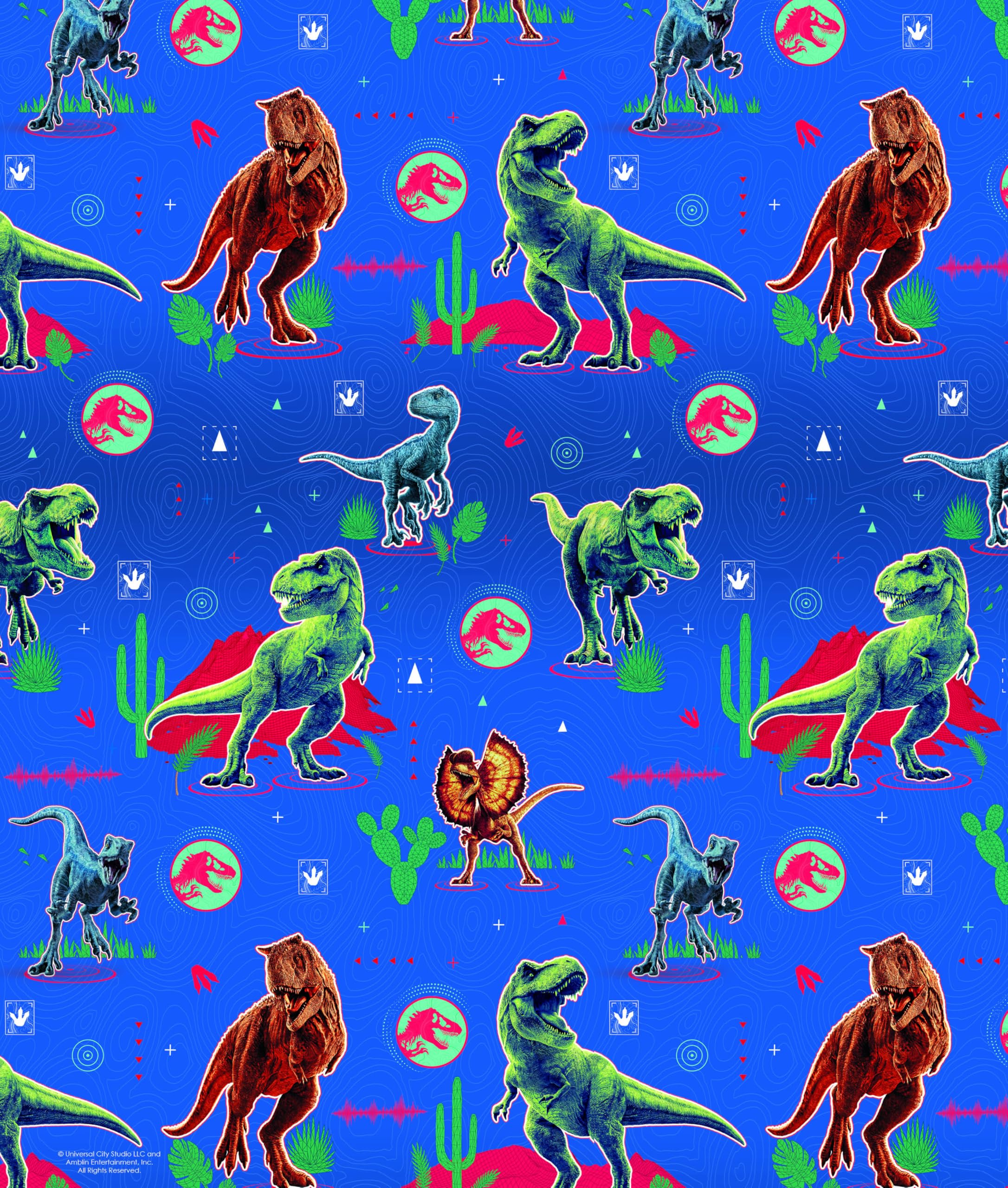 JURASSIC WORLD WRAPPING PAPER 2 Sheet 2 Tags BIRTHDAY GIFT WRAP