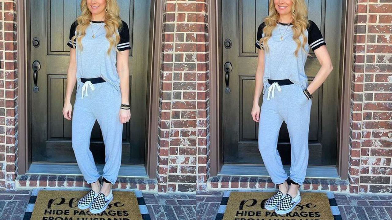 AUTOMET Set Lounge Donna 2 Pezzi In Viscosa: Pigiama Manica Lunga Con Camicia E Pantaloncini, Tuta Autunnale Casual, Colore Ruggine, Taglia S - 2
