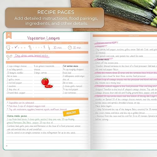 Vista 29 de Clever Fox cuaderno de recetas A5 Gris