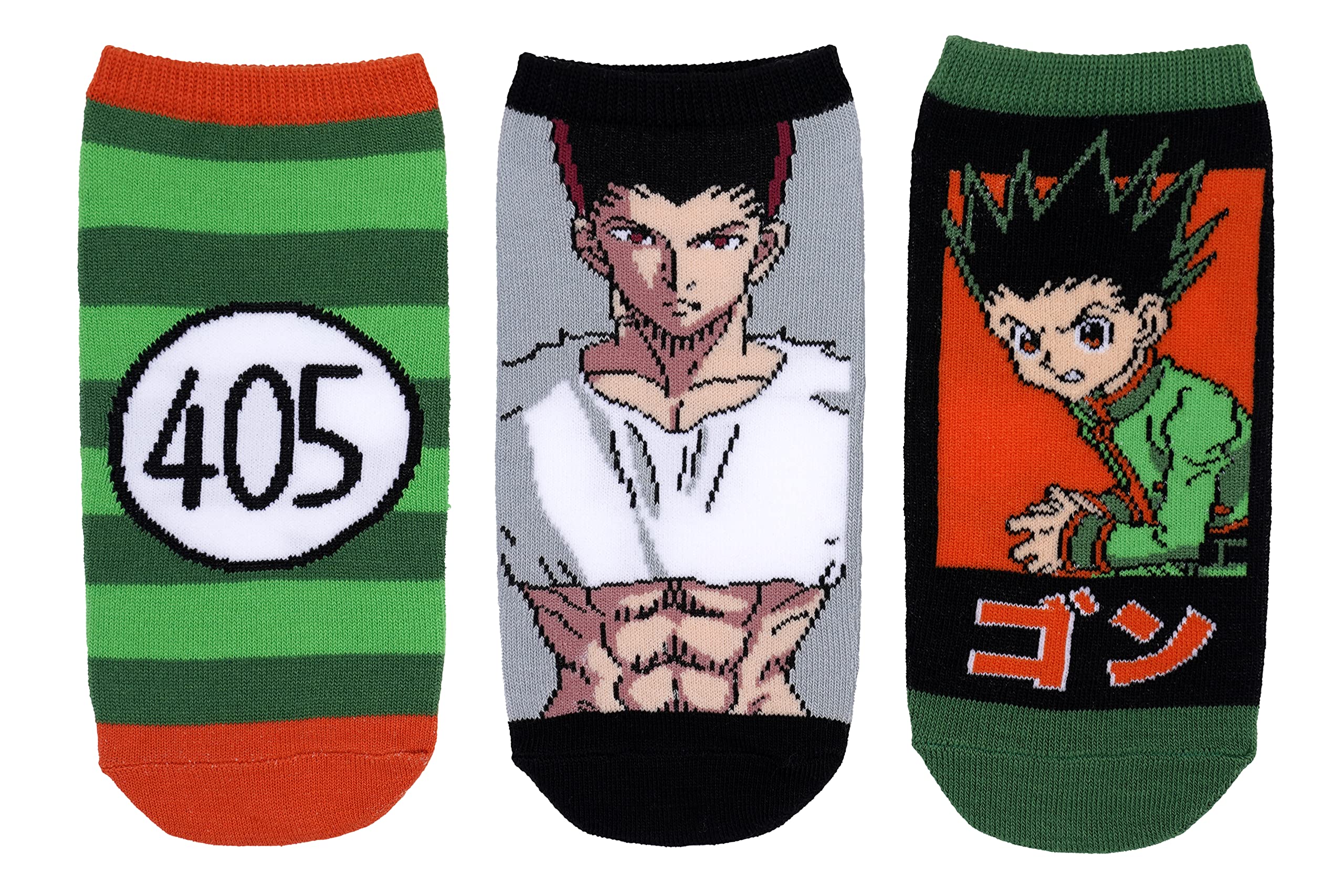 Everything Legwear Hunter x Hunter Gon 3 Pair Pack Lowcut Socks - Ladies Shoe Size 4-10 (3 Pair), Multi, One size