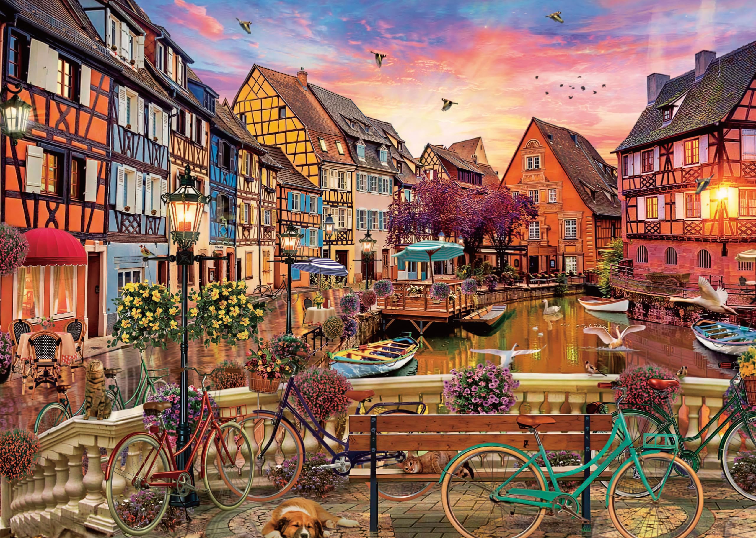 AveJoys Jigsaw Puzzles for Adults 1000 Piece Colmar 27.56 x 19.69 Inch Jigsaw Puzzle for Adults 1000 Pieces Educational Game Challenge Puzzle for Adult