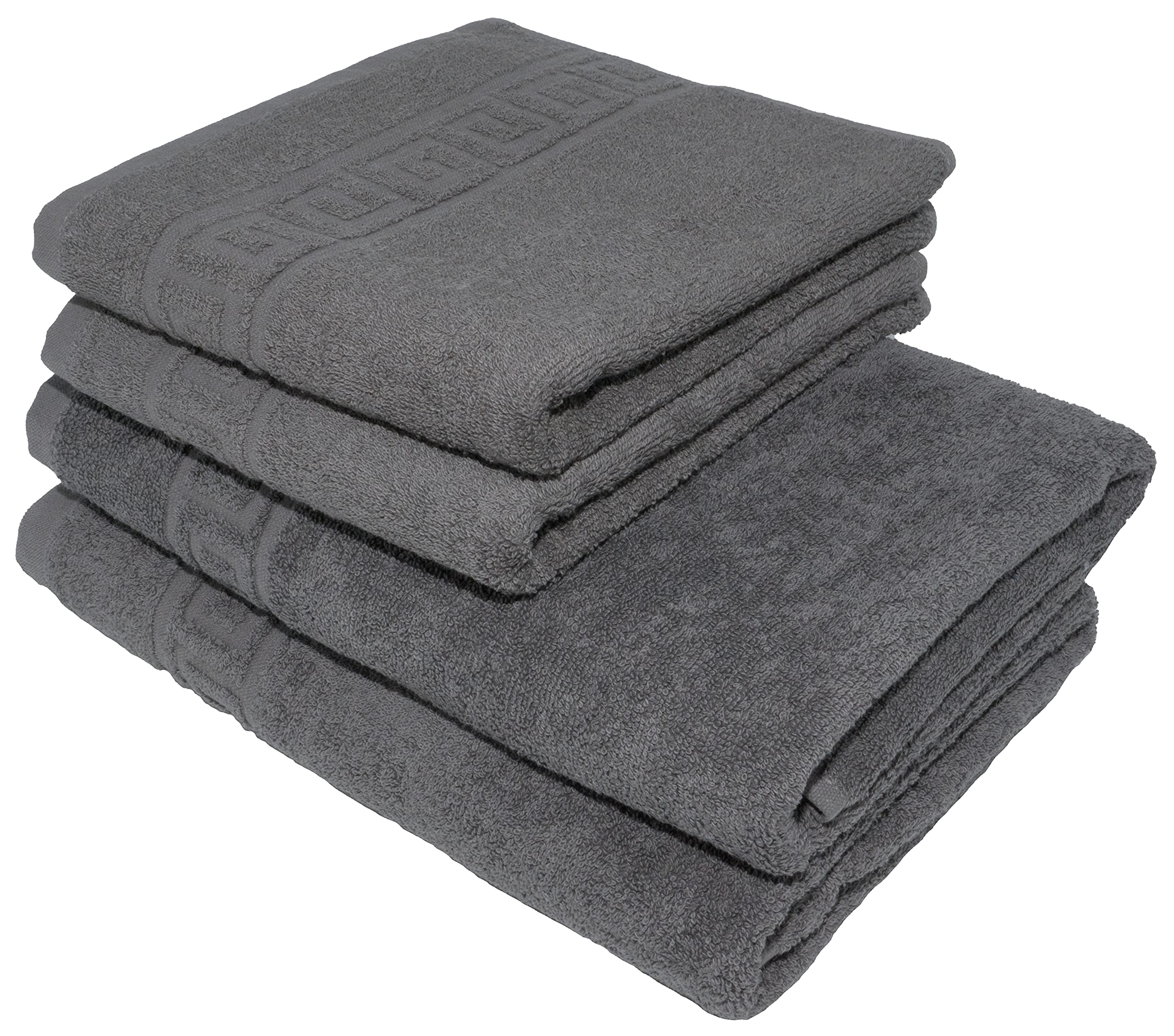 LIGHT TURQUOISE 2 X BATH TOWELS SET, 70X140 LARGE SIZE 100% NATURAL COTTON 500 GSM THICK ABSORBENT TOWEL, HOTEL QUALITY RINGSPUN — view 37