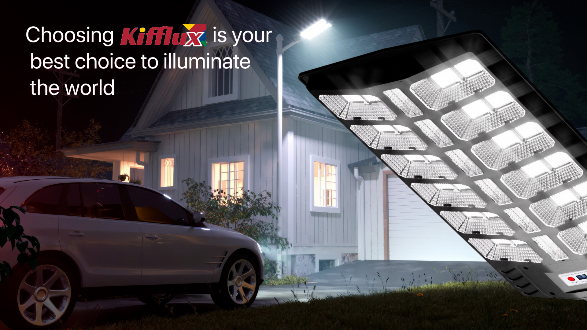 2 Pack Solar Street Lights Outdoor - 8000w Solar Lights