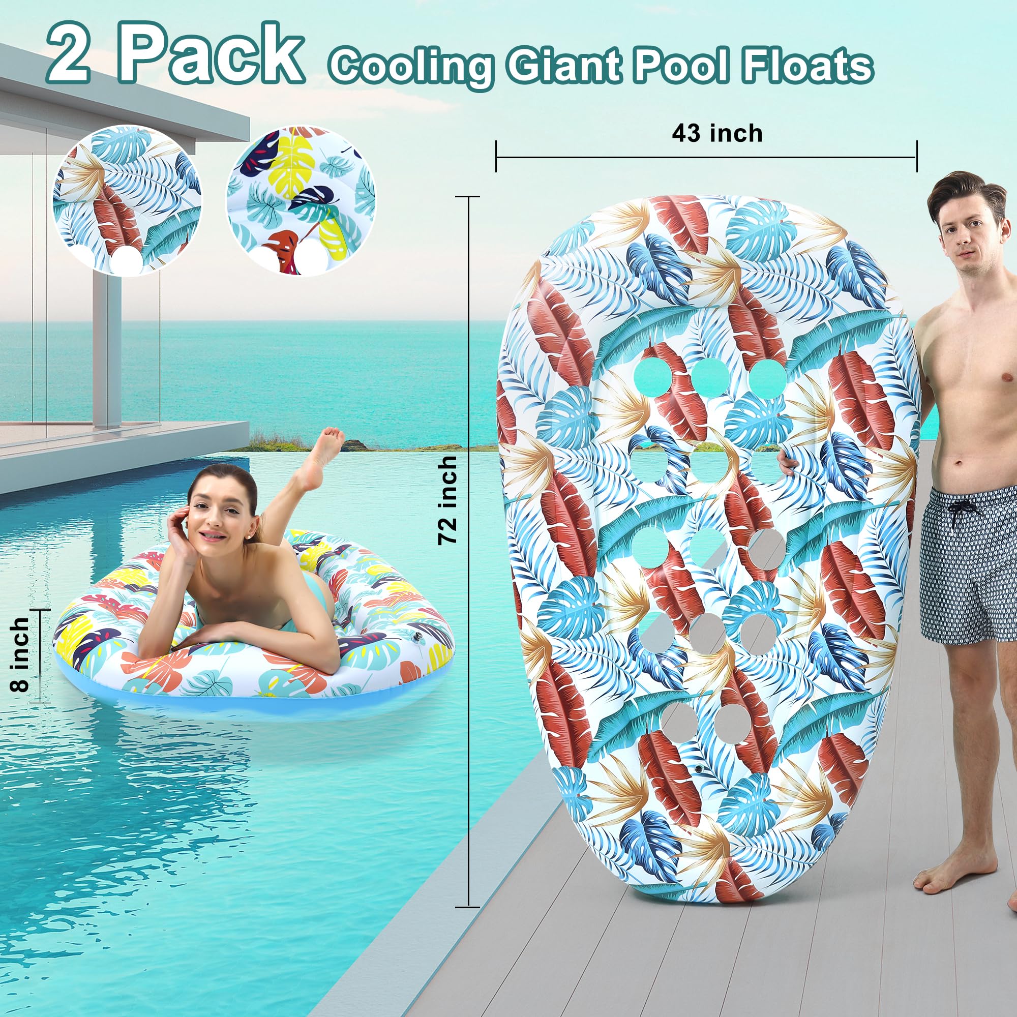 Flotadores inflables para piscina 183 x 109