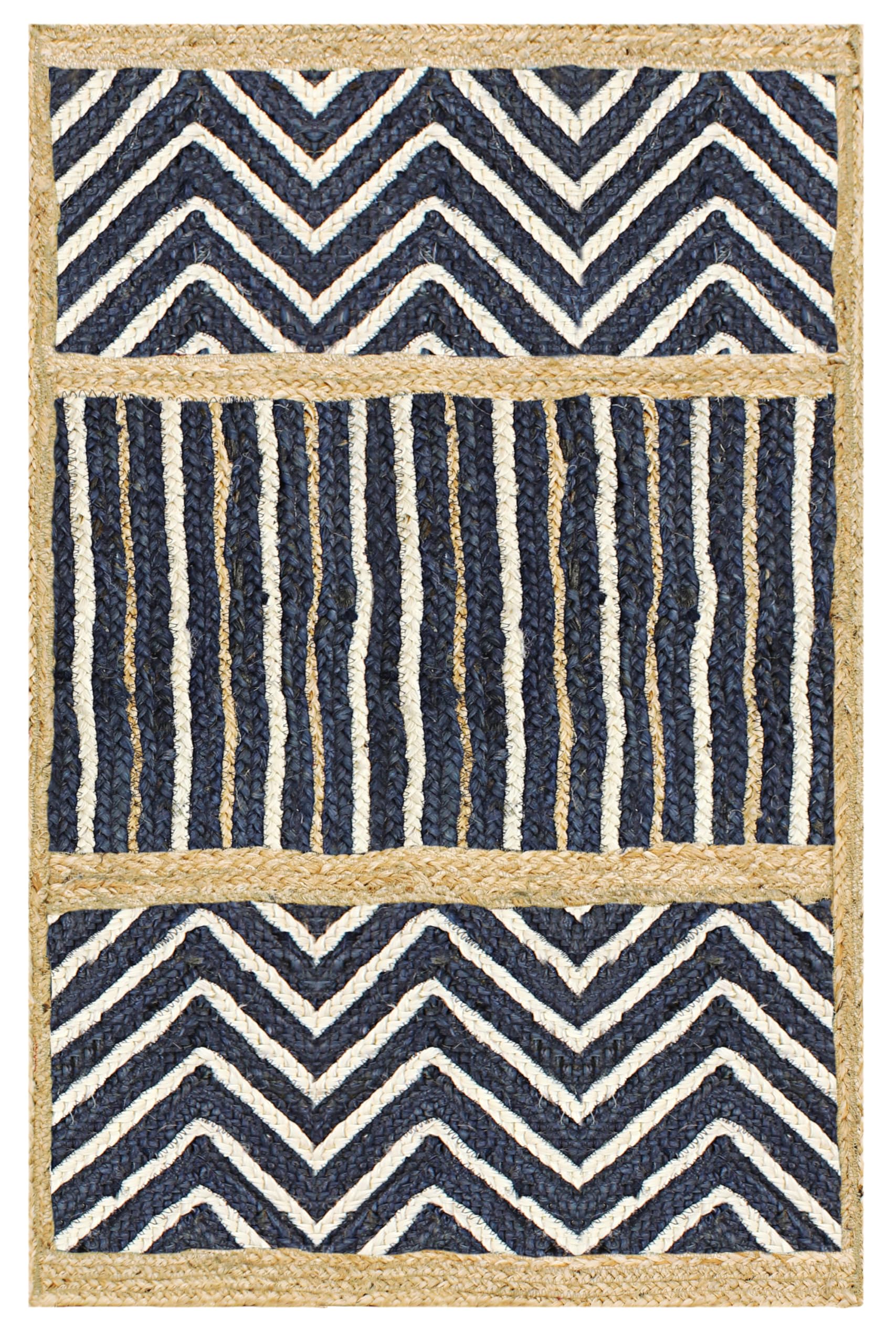 Tapis en jute tissé à plat pour petites chambres et entrées