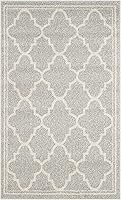 Vista 1 de Safavieh Amherst Collection AMT422B - Alfombra para interiores y exteriores, color gris claro y beige