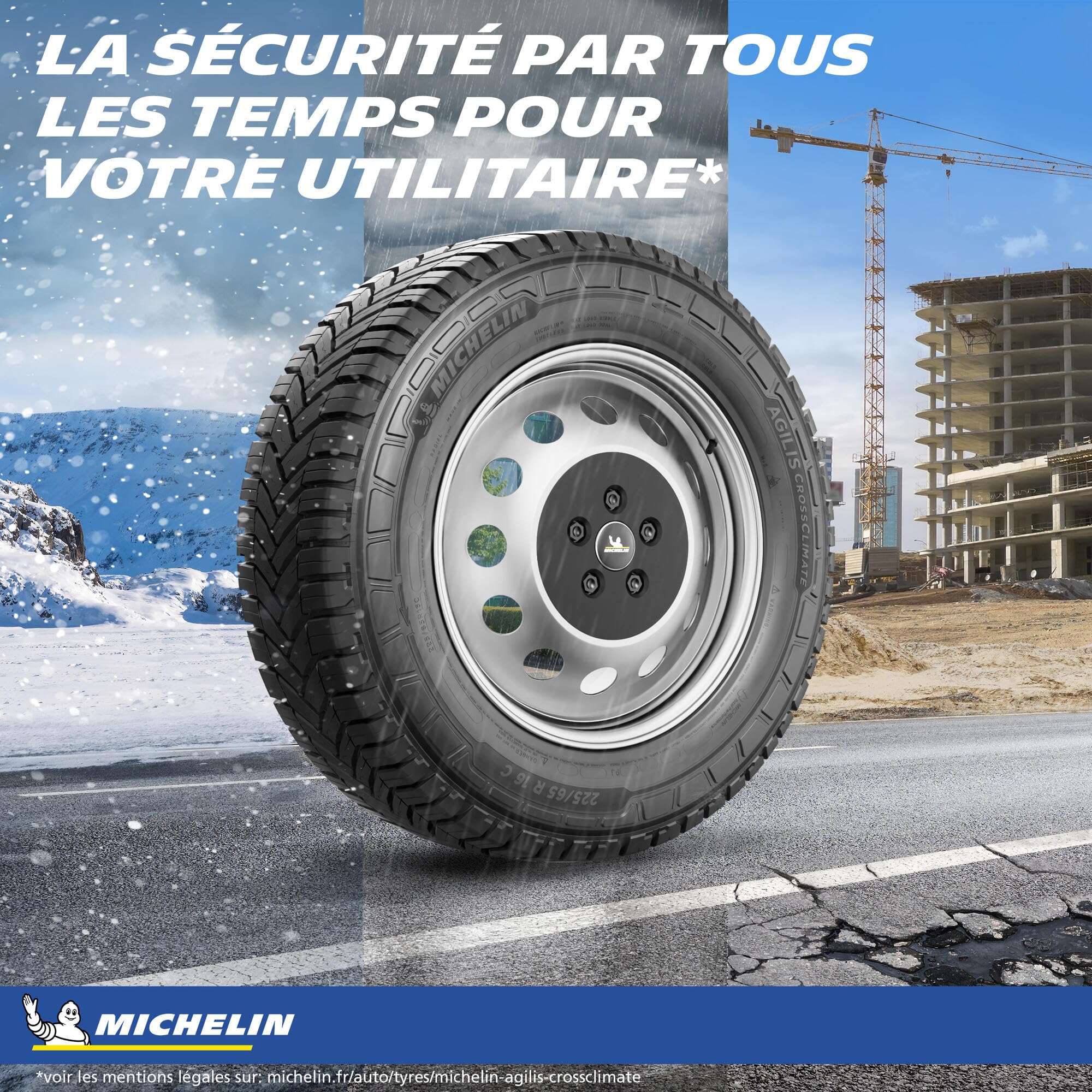 Michelin 225/65 R16–65/225/R16 112r – C/A/73db – Pneus toutes saisons (Camion léger)