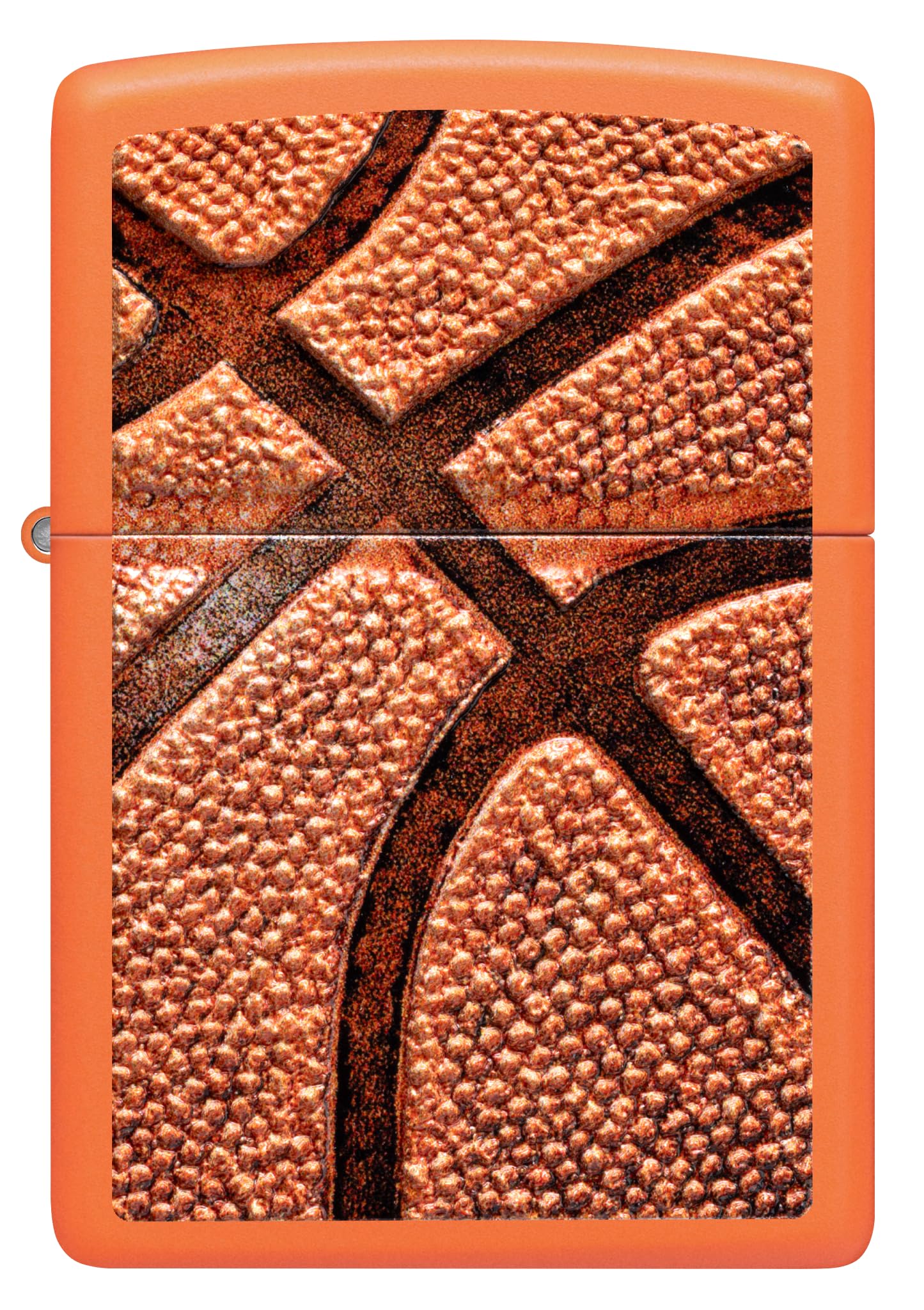 Zippo Windproof Lighter - Basketball, Orange Mat, Texture Print - Refillable - Reusable - Windproof Design - Gift Box - Made in USA - Image 2