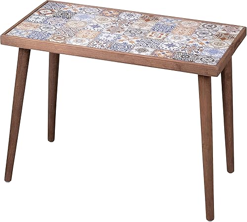 Miniatura 19 de Comfyt Mesa auxiliar, mesa auxiliar hecha a mano, mesa auxiliar, mesita de noche, mesa anidable, mesa de noche, mesa decorativa para el hogar, Rojo