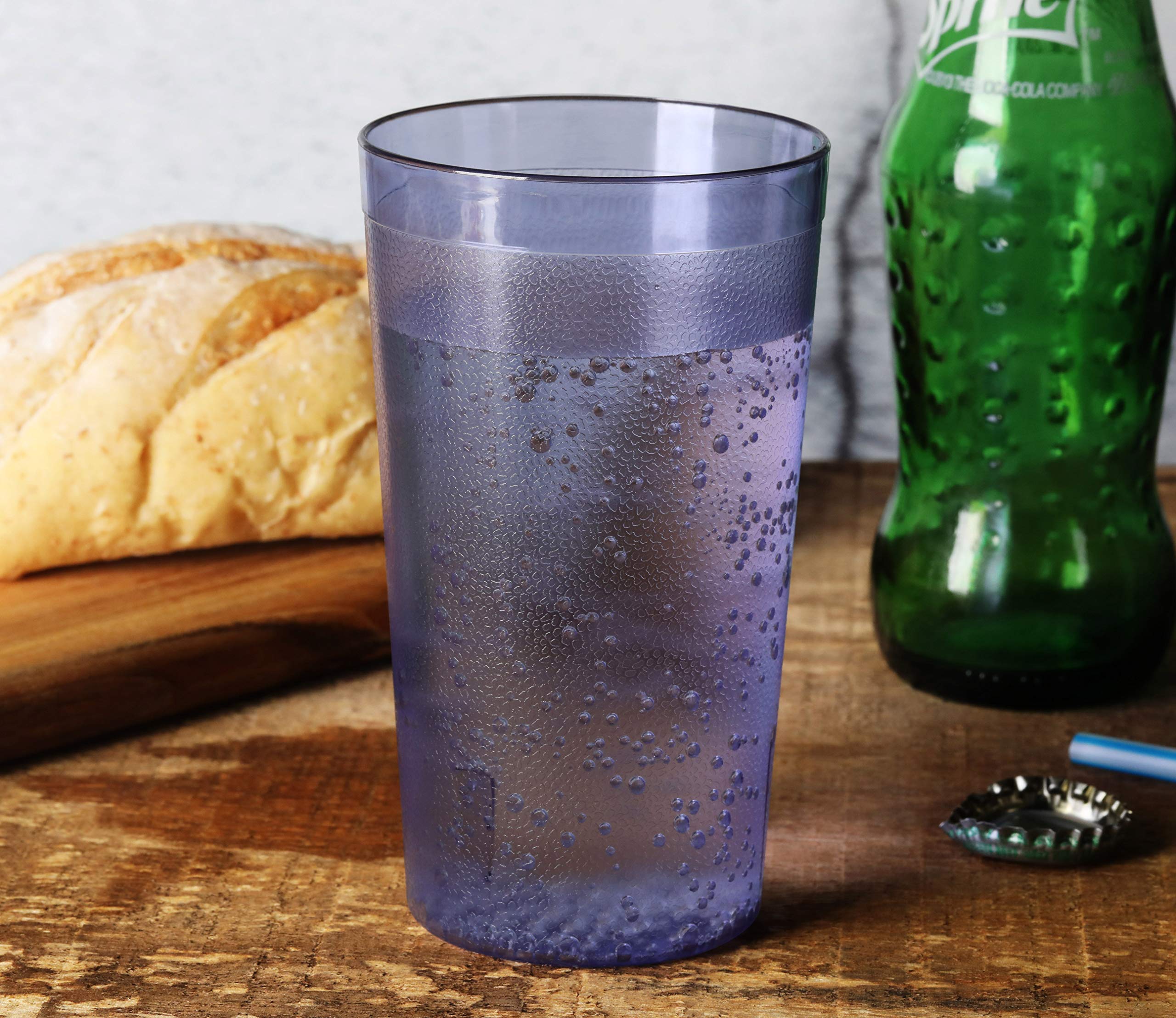 New Star Foodservice 46281 Szklanki do napojów, jakość restauracyjna, plastik, 355 ml, niebieski, zestaw 12 sztuk