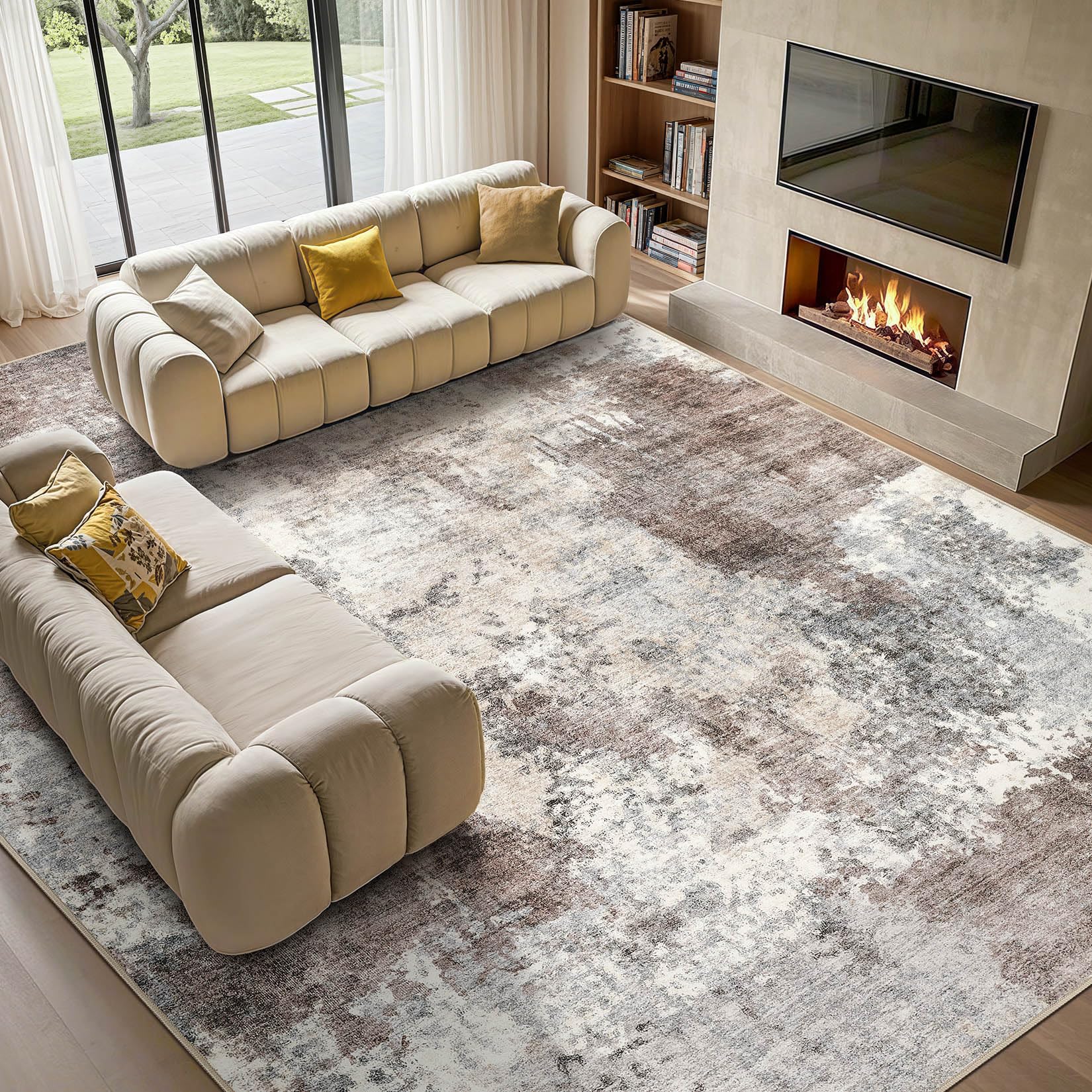 Tortania Abstract Neutral Rug