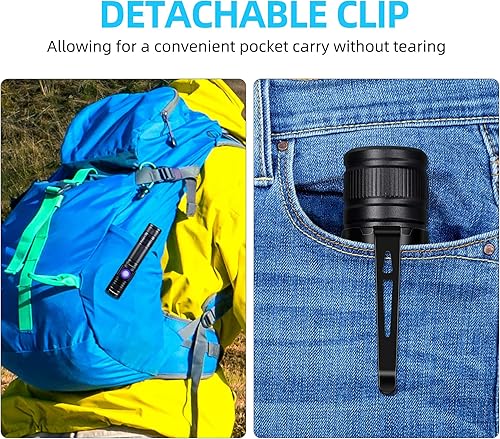 Miniatura 21 de DARKBEAM Linterna UV de 395 nm recargable por USB, lámpara de madera, luz negra, LED ultravioleta de mano portátil con clip, curado de resina, Uv