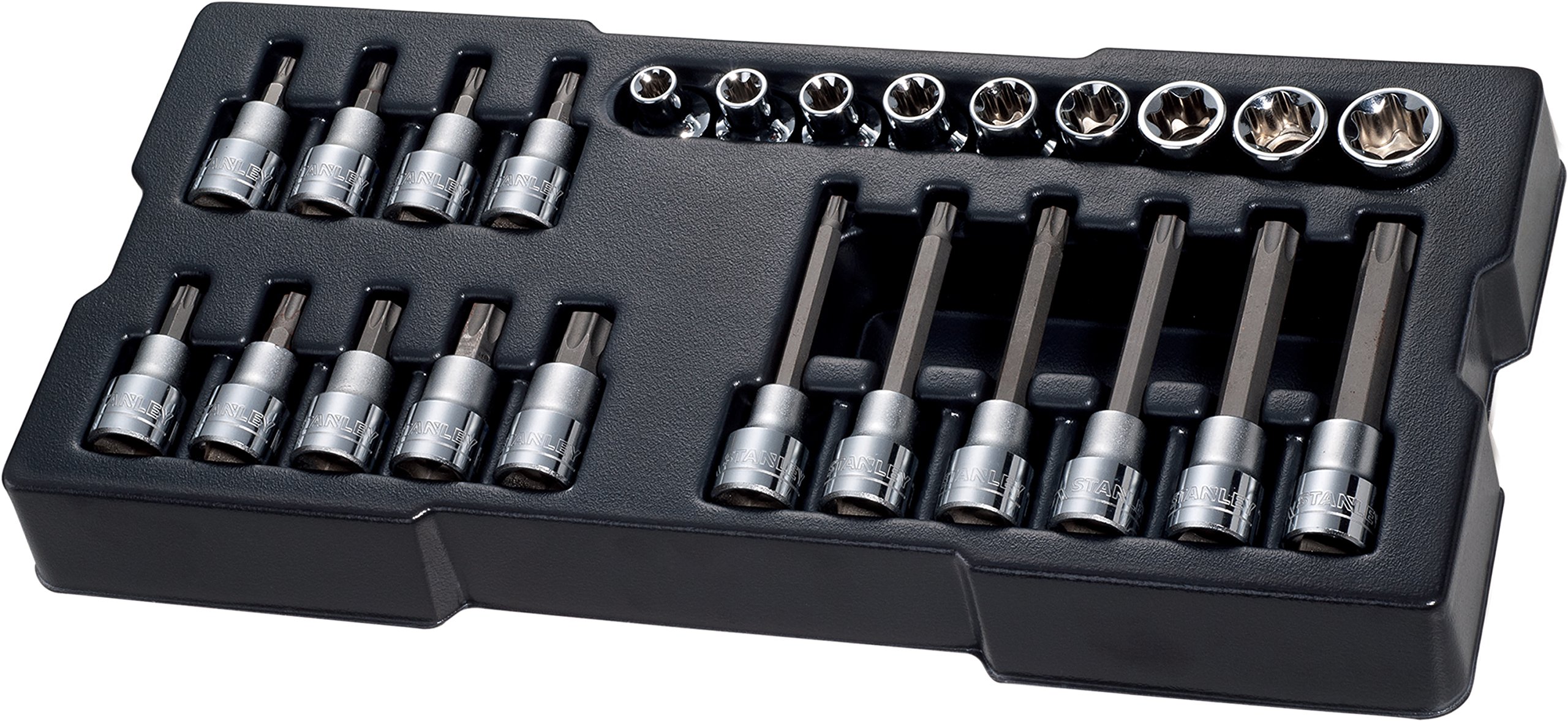 Stanley STMT1-74176 Zestaw Kluczy Nasadowych, Srebrny, 24 Elementy