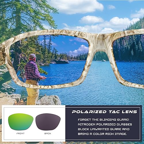 Miniatura 333 de Nitrogen - Gafas de sol deportivas polarizadas envolventes para hombre y mujer, UV400, para conducir, pescar, correr, andar en bicicleta, gafas