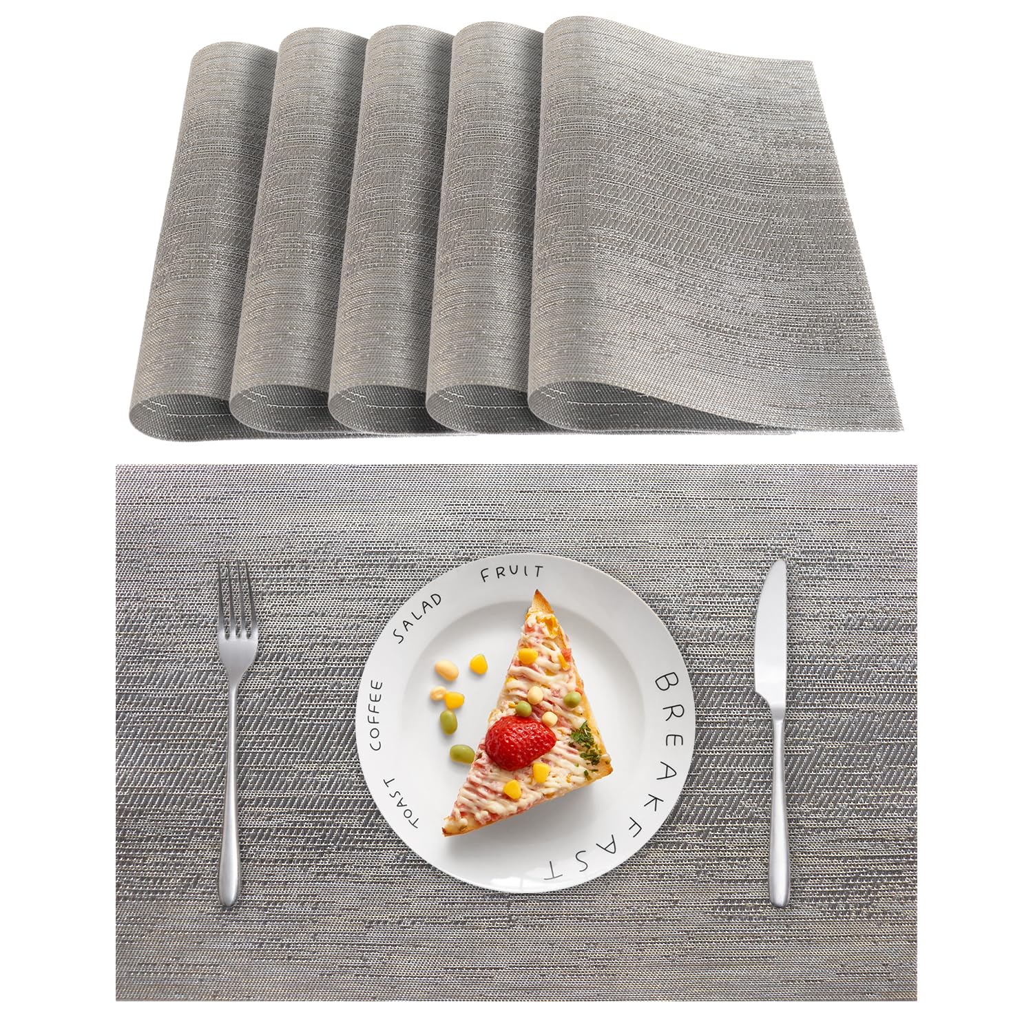 Tovagliette Lavabili In PVC KEWUZY - Set Da 6 Antiscivolo E Resistenti Al Calore