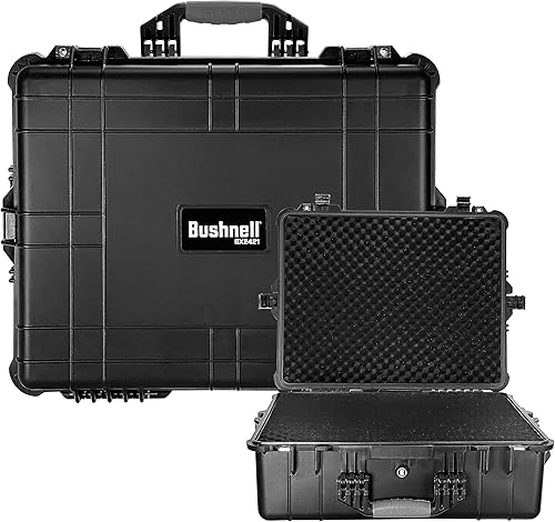 Bushnell Funda rígida impermeable extra grande de 24 pulgadas para prismáticos, óptica, equipos, a prueba de golpes y listo para la TSA (negro)