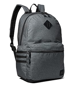 adidas 3-Stripe Classic Backpack for Men and Women, Bag with Laptop Sleeve, Twill Onix Grey/Black/5.0, One Size