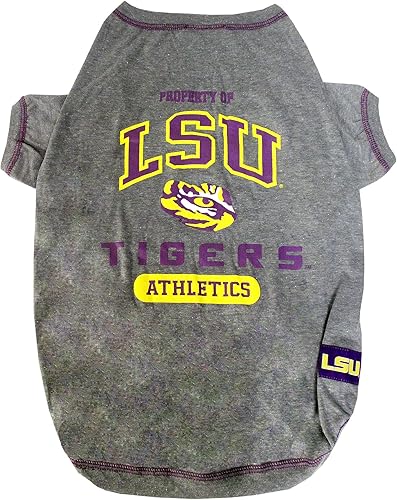 Miniatura 66 de NCAA Camiseta de manga corta para perros y gatos, camiseta deportiva duradera, 5 tamaños disponibles en más de 50 equipos escolares – Traje