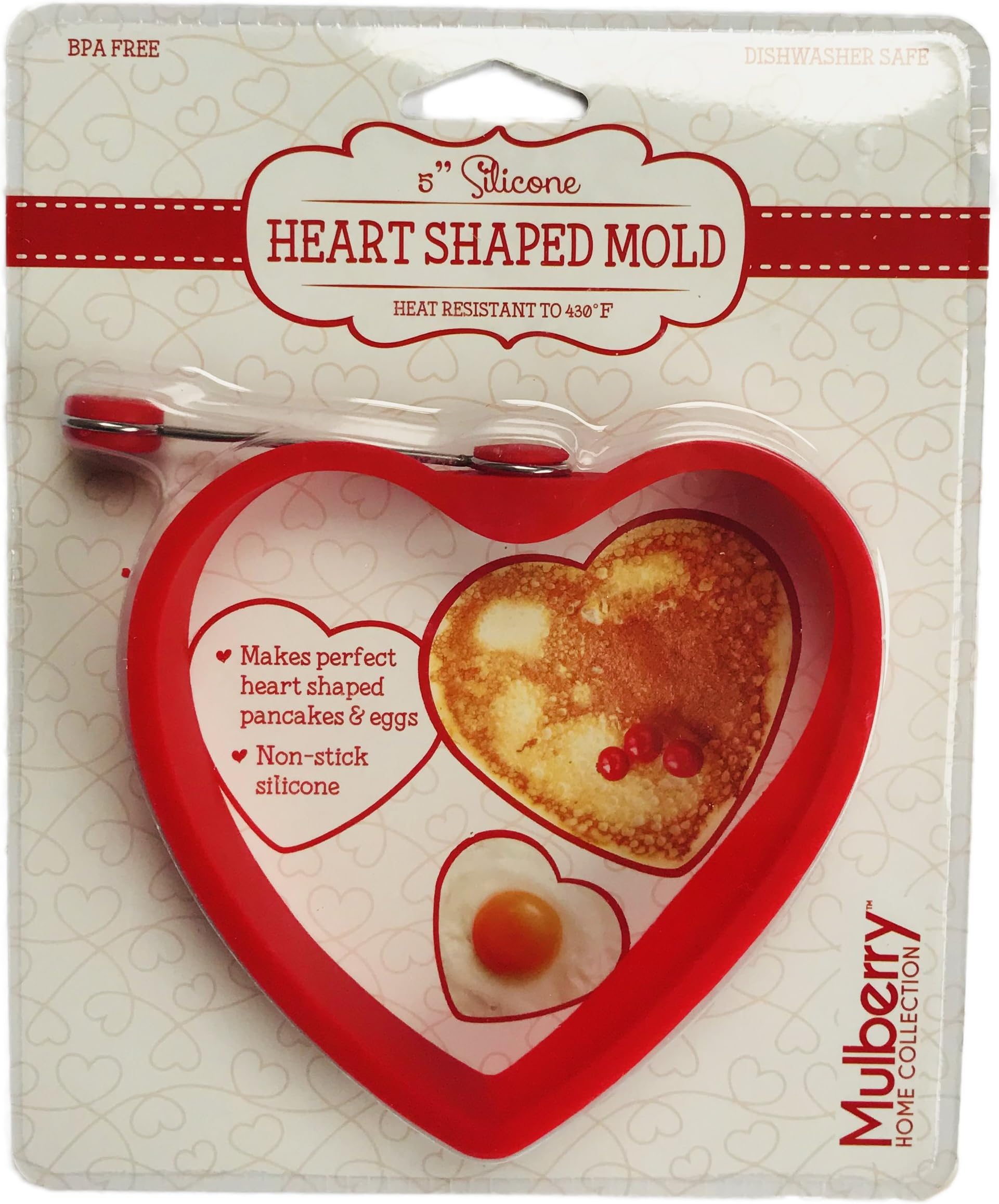 Valentines Themed Red Silicone Heart Shaped Cooking and Baking Mold
