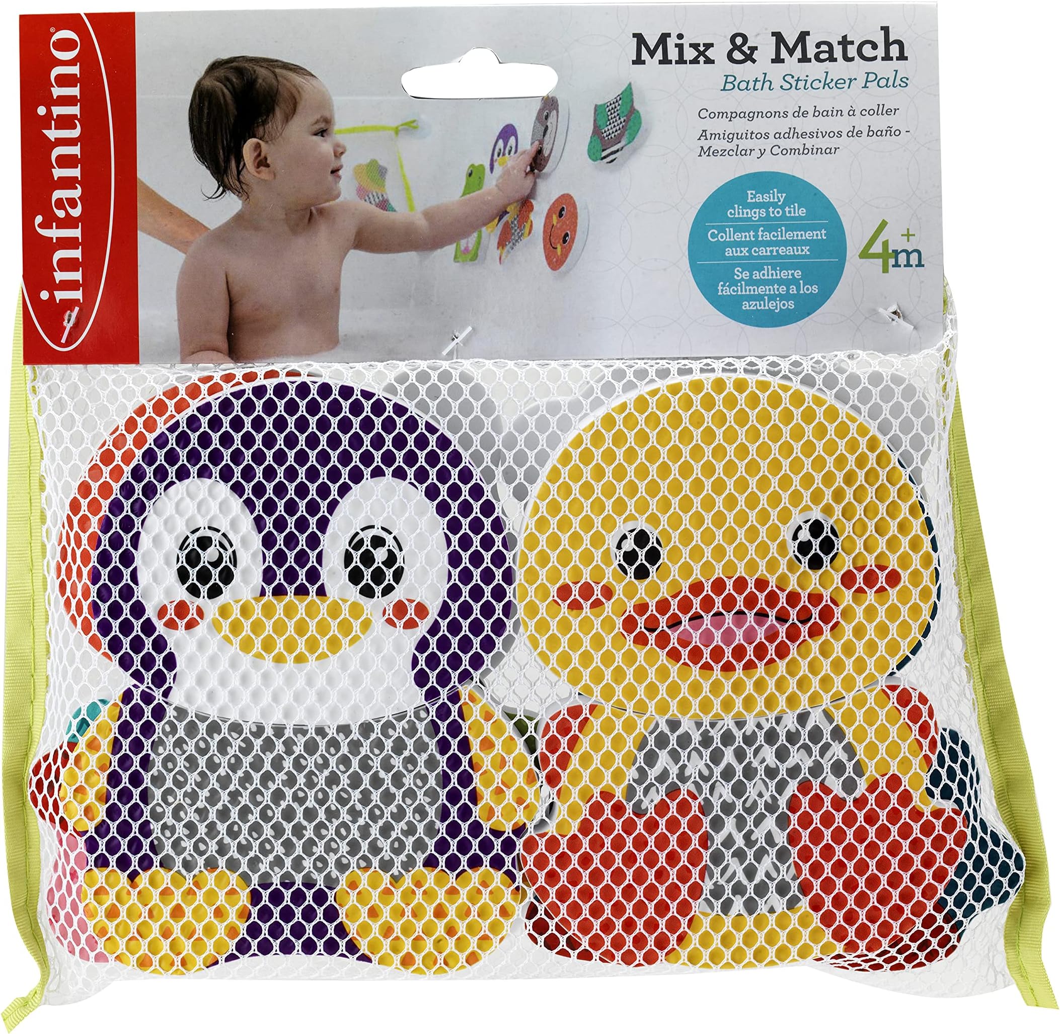 Mix & Match Bath Sticker Toy Pals For Baby From 4 Months And Above-Multicolor