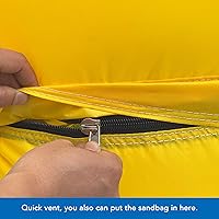 Vista 5 de Arco inflable de 20 pies con soplador, arco inflable al aire libre para fiesta, carrera 5K, comercio publicitario, deporte escolar amarillo