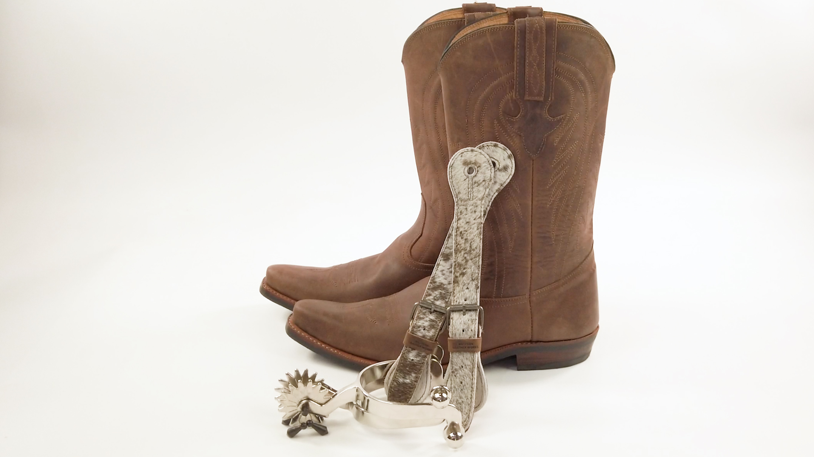 Sangles D'éperons En Cuir PU - 2 Couleurs, Réglables - Pour Bottes Western, équitation