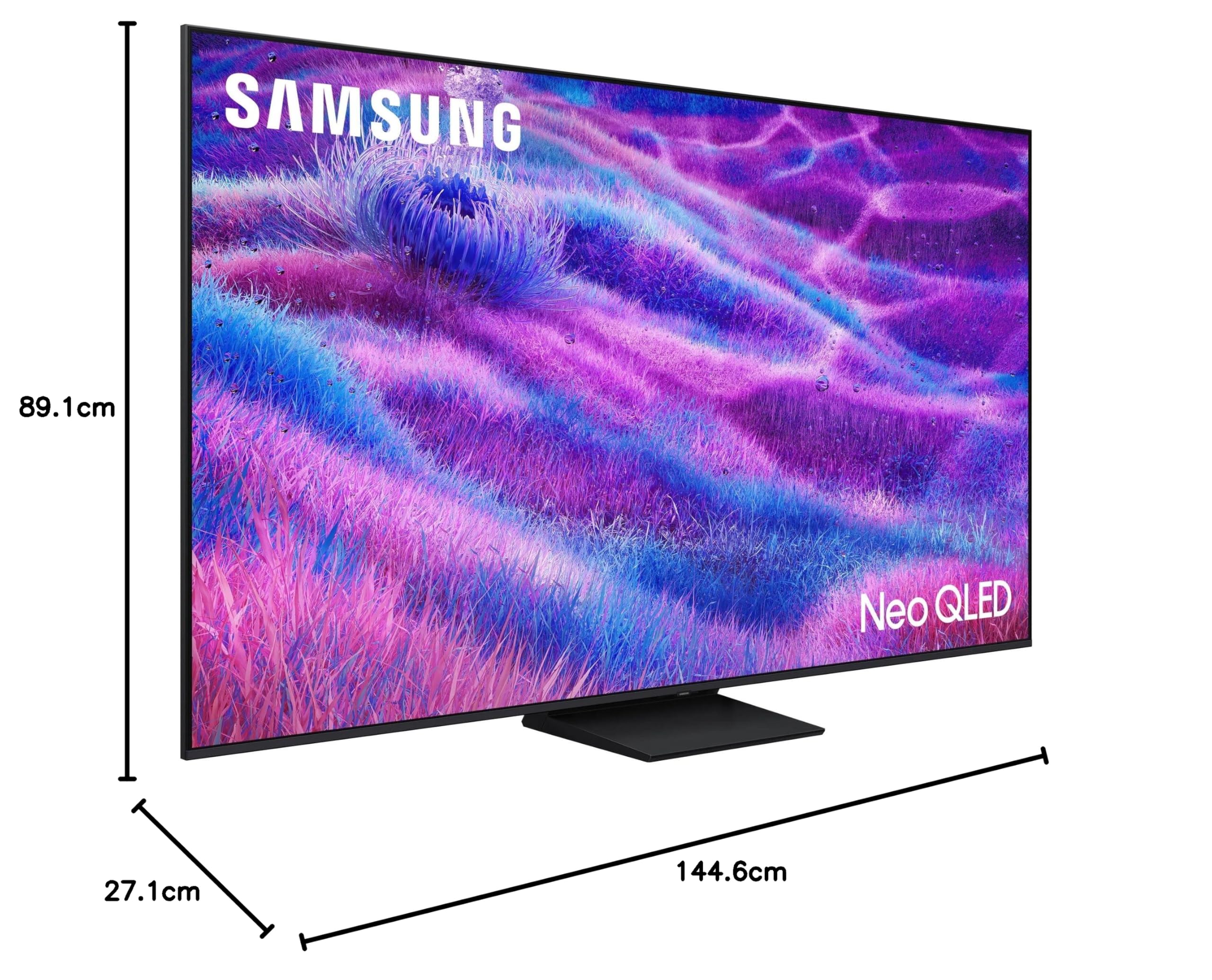 Samsung Neo QLED 4K QN80F Mini LED TV, NQ4 AI Gen2 Processor, Quantum Matrix Technology Slim, Motion Xcelerator 144hz, Airslim Design, 163 Cm, 65 Inch