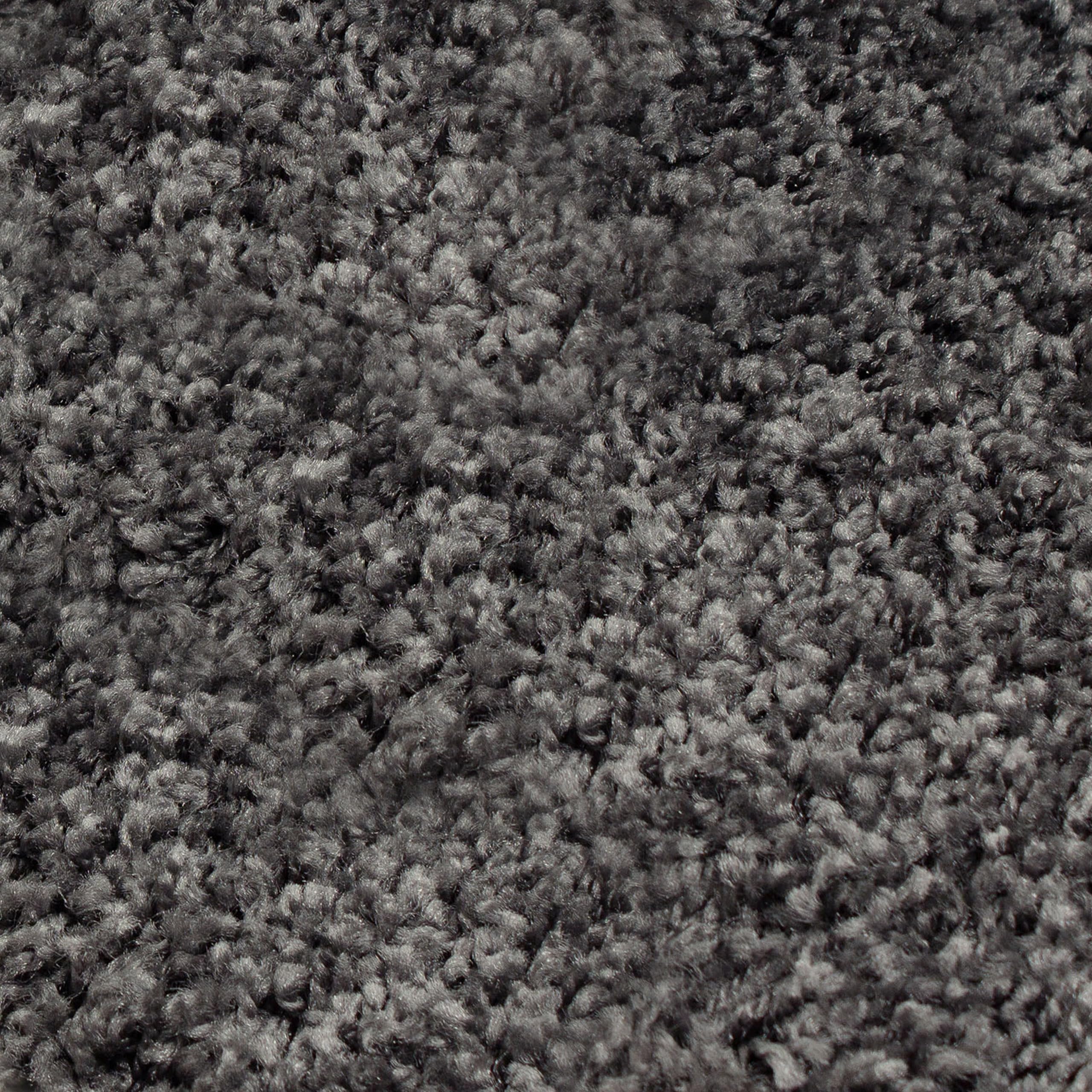 Teppich-Traum Alfombra esponjosa Shaggy | fácil de Limpiar y Duradera | en Antracita Größe 120 cm Rund