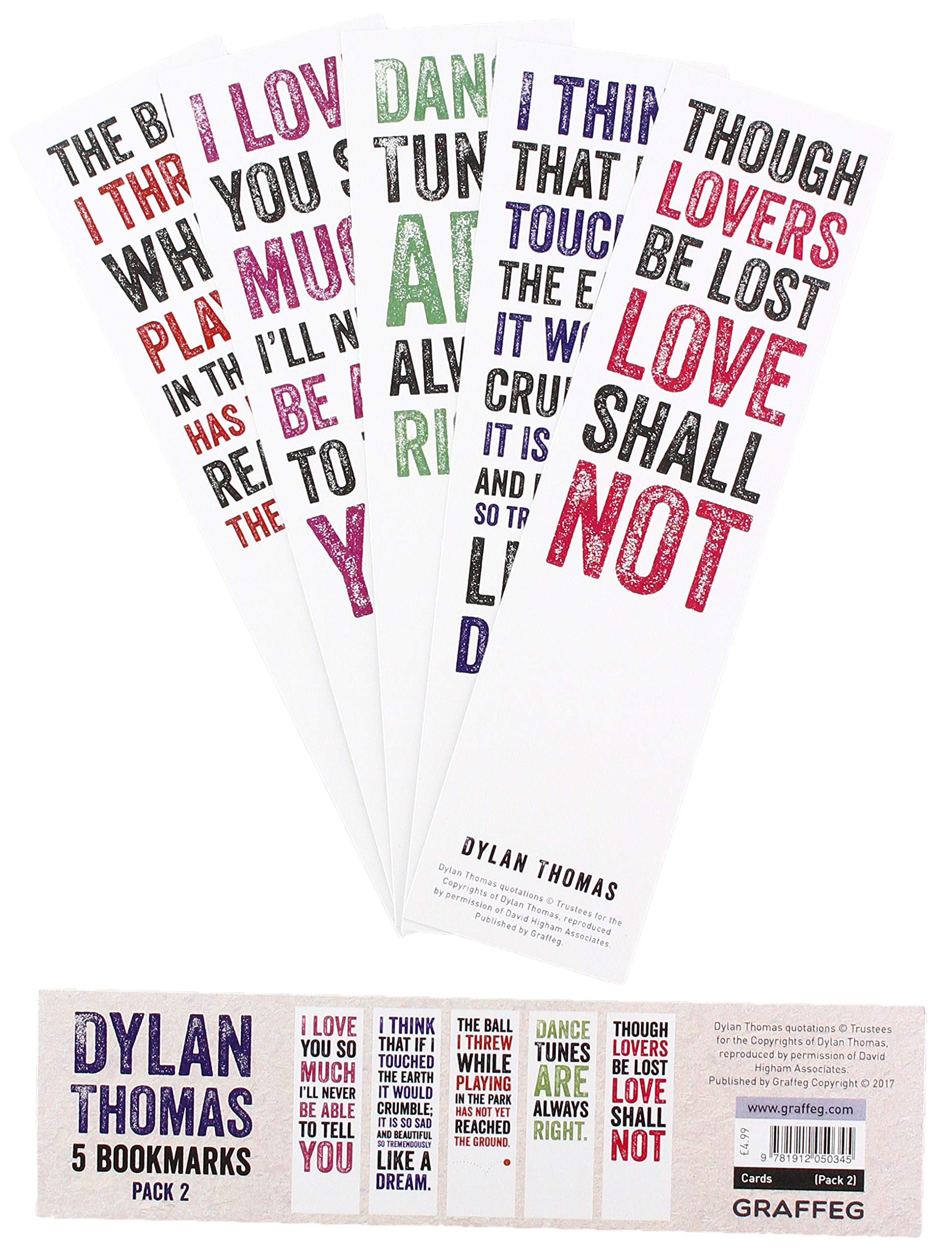 Dylan Thomas Bookmarks - Pack 2: 0