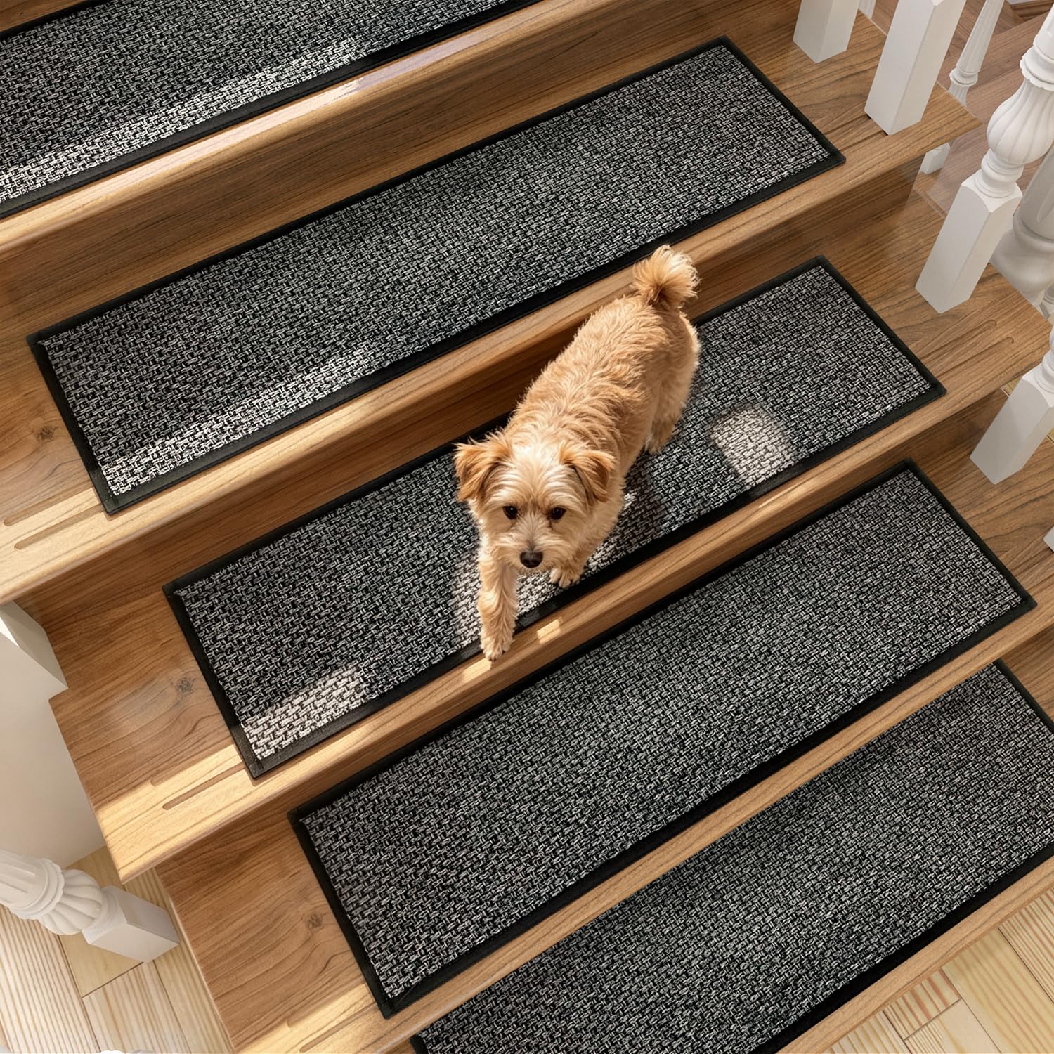 Stair Treads Carpet 4 pcs for Wooden Steps