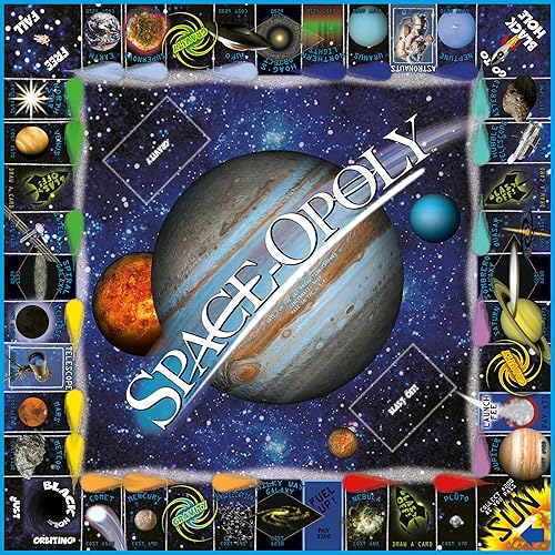 Miniatura 4 de Late for The Sky Space-Opoly Space Adventure - Juego de mesa para familias, 2 a 6 jugadores, a partir de 8 años, juego de fiesta de estrategia con