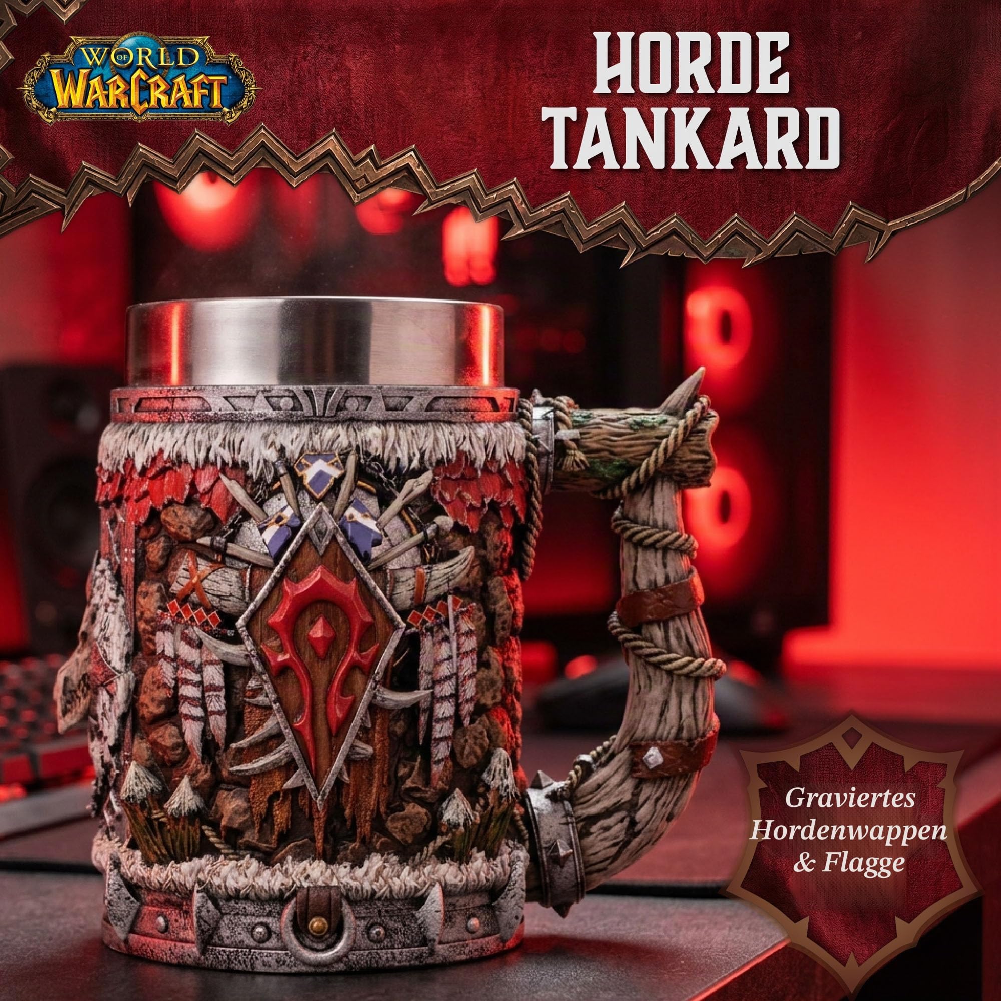 Nemesis Now World of Warcraft Horde Bierkrug