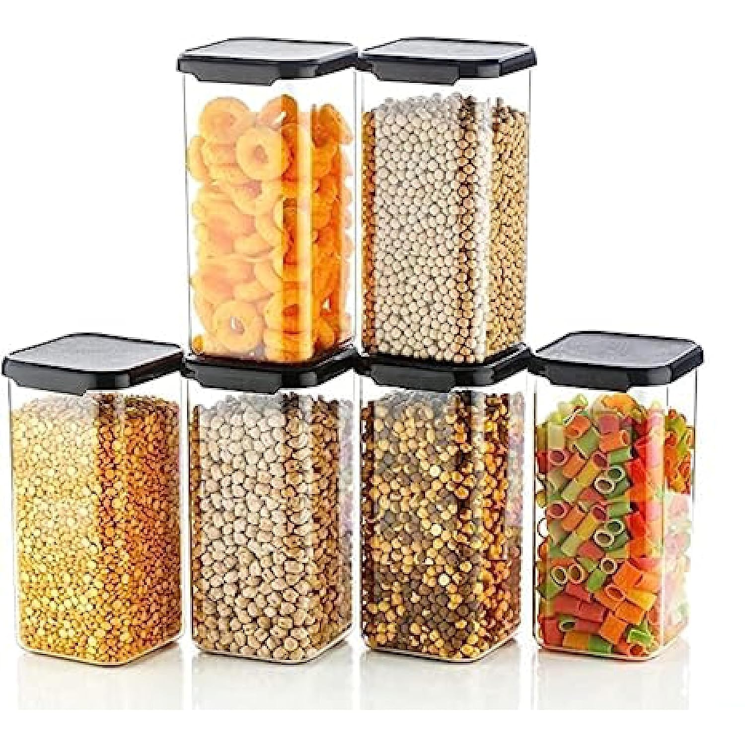 Buy SR Unbreakable Air Tight Square Plastic Containers Set for Kitchen ...