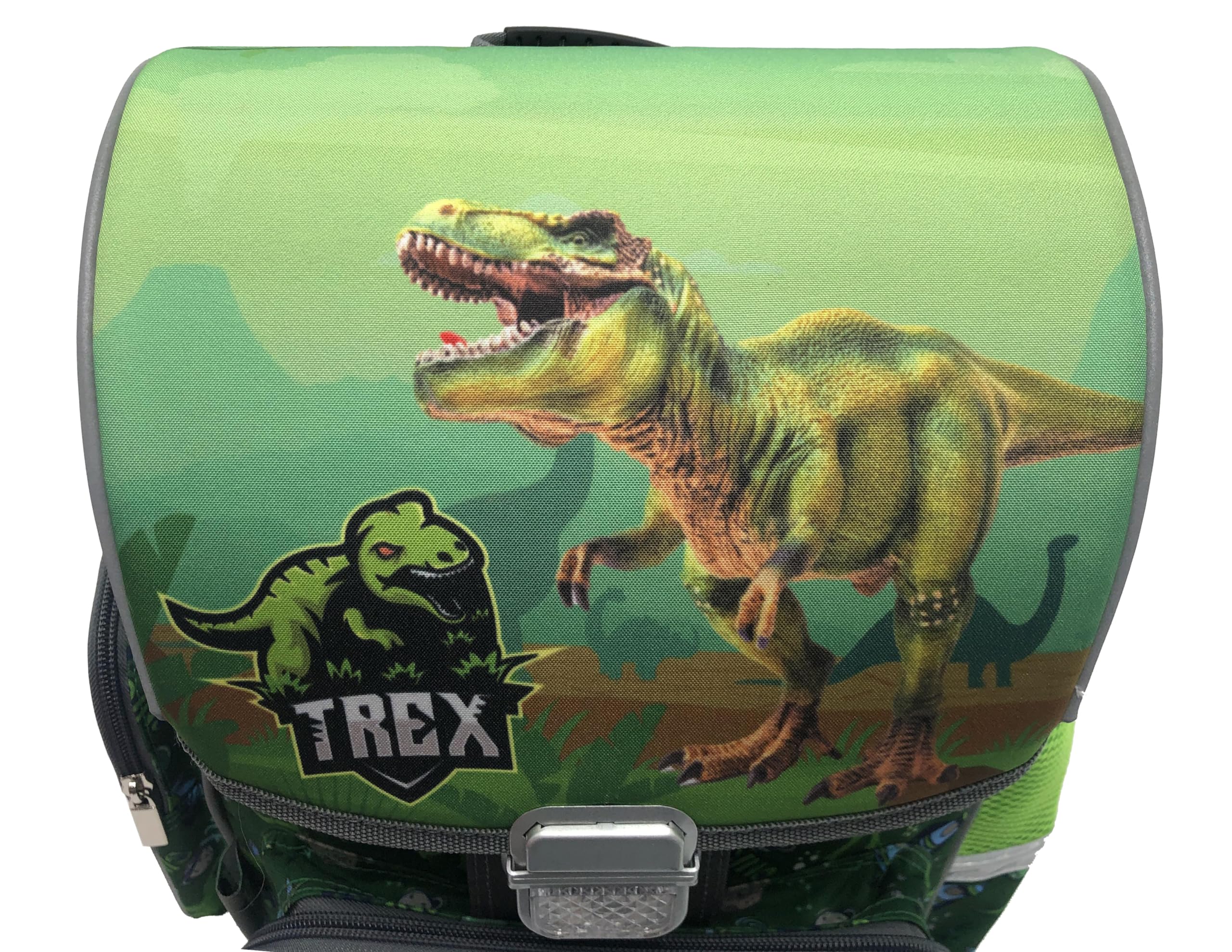 DINO DINOSAURIER SCHULRANZEN SET 1 KLASSE | SET 3 TEILIG FÜR GRUNDSCHULE | LEICHT | ERGONOMISCH und ANATOMISCH | FEDERMÄPPCHEN SPORTBEUTEL