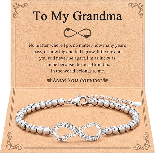 Tarsus Grandma Gifts, Infinity Love Bracelet Christmas Jewelry Gifts for Grandma