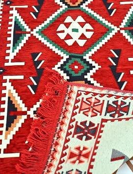 Authentic Decorative Rug Patterned Carpet M4 (80x125cm) with Ethnic Motif