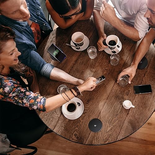 Miniatura 8 de NTW AirEnergy - Almohadilla de carga inalámbrica Qi con certificación WPC para muebles, instalación integrada, broca de sierra incluida. Funciona