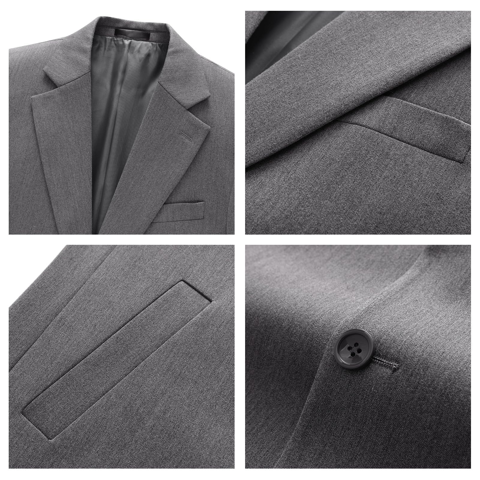 Chaqueta de dos botones para hombre, resistente al agua, de longitud media, informal, para negocios, trabajo, uso diario